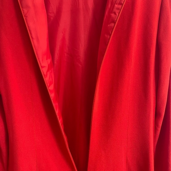 Vintage Carolina Herrera Studio Red Long Sleeve Sheath Dress – Size Women’s 6 - Picture 6 of 12